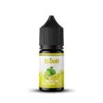 Elixir lime-lemon e-liquid bottle with black dropper cap, 30 ml, 30 mg salt nicotine, labeled lime lemon.
